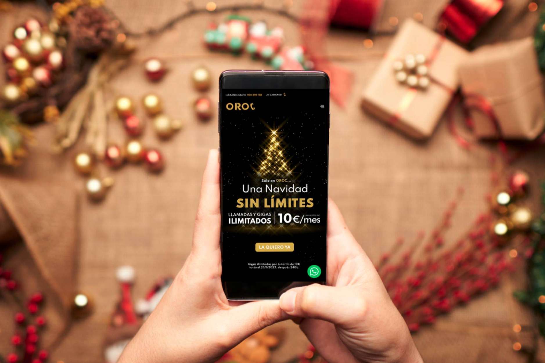 Navidad en OROC, llamadas y gigas ilimitados por solo 10 euros