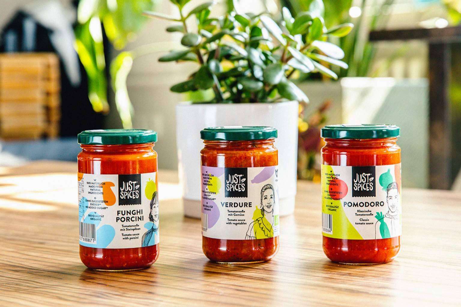 Just Spices lanza su nueva categoría de productos, tres salsas orgánicas para pasta
