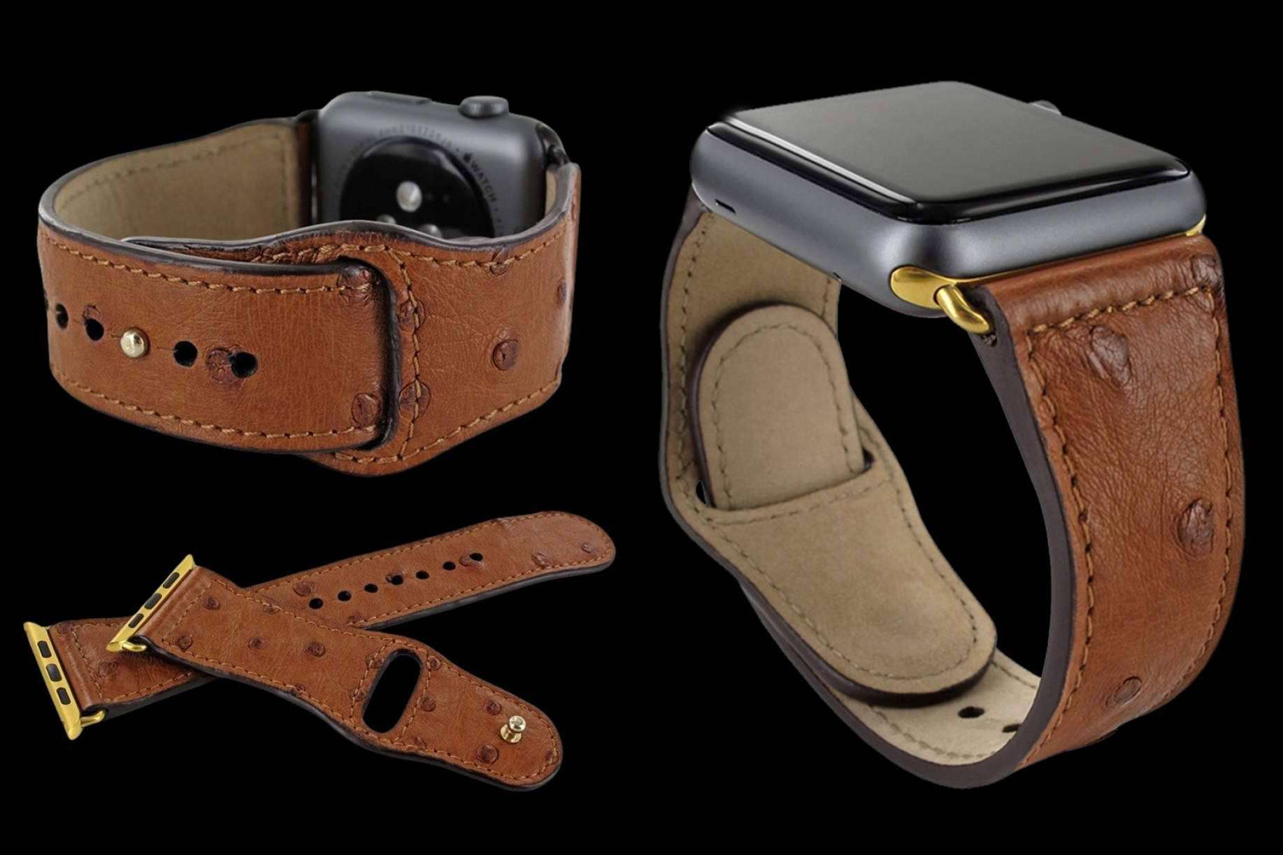 Correa en piel de extremada calidad para los Apple Watch, con Piel Frama