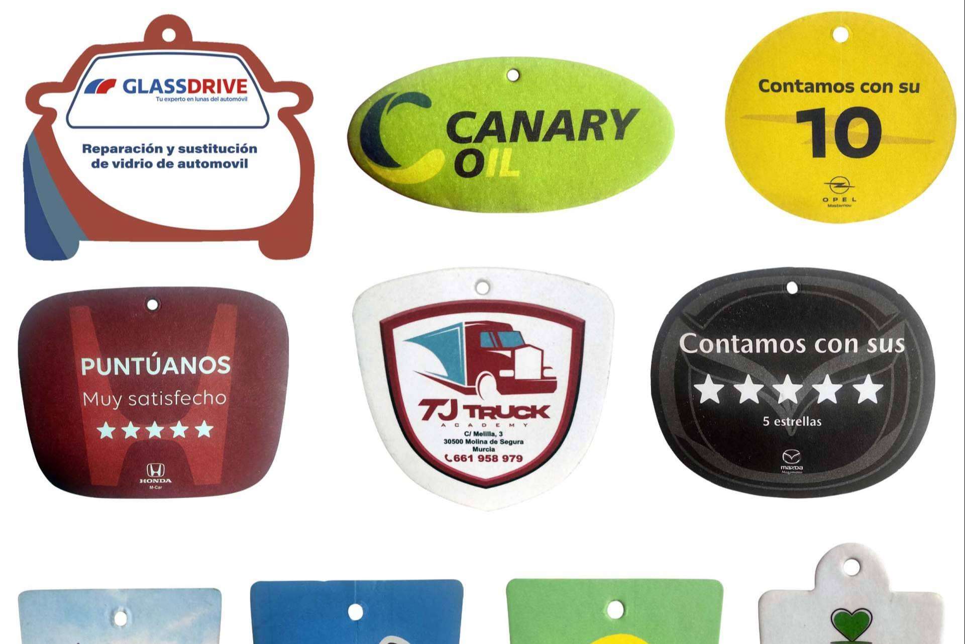 Ambientadores para coche personalizados con publicidad, una opción disponible en Publiambientador