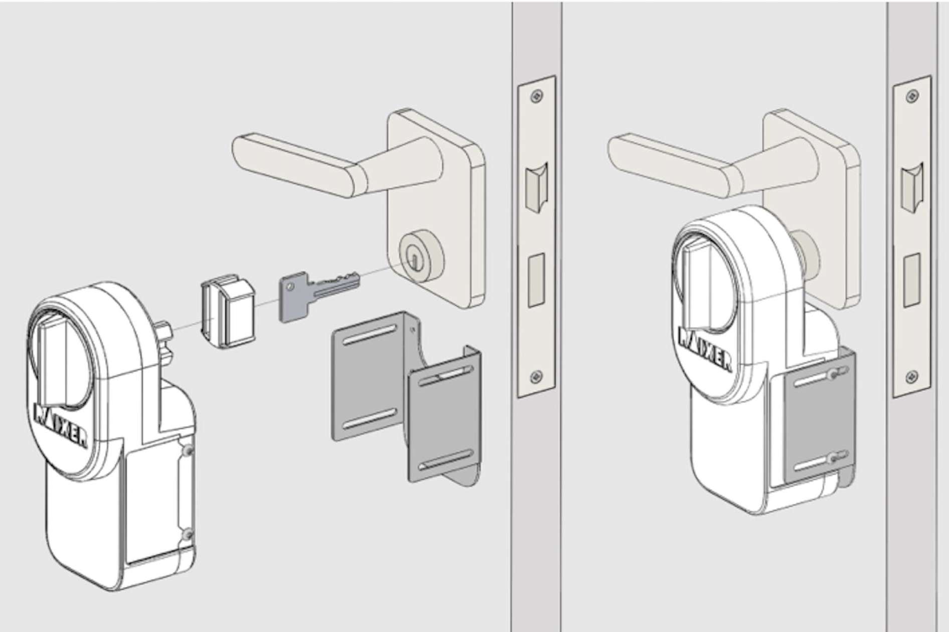 Cerraduras inteligentes para abrir puertas a distancia, con Raixer
