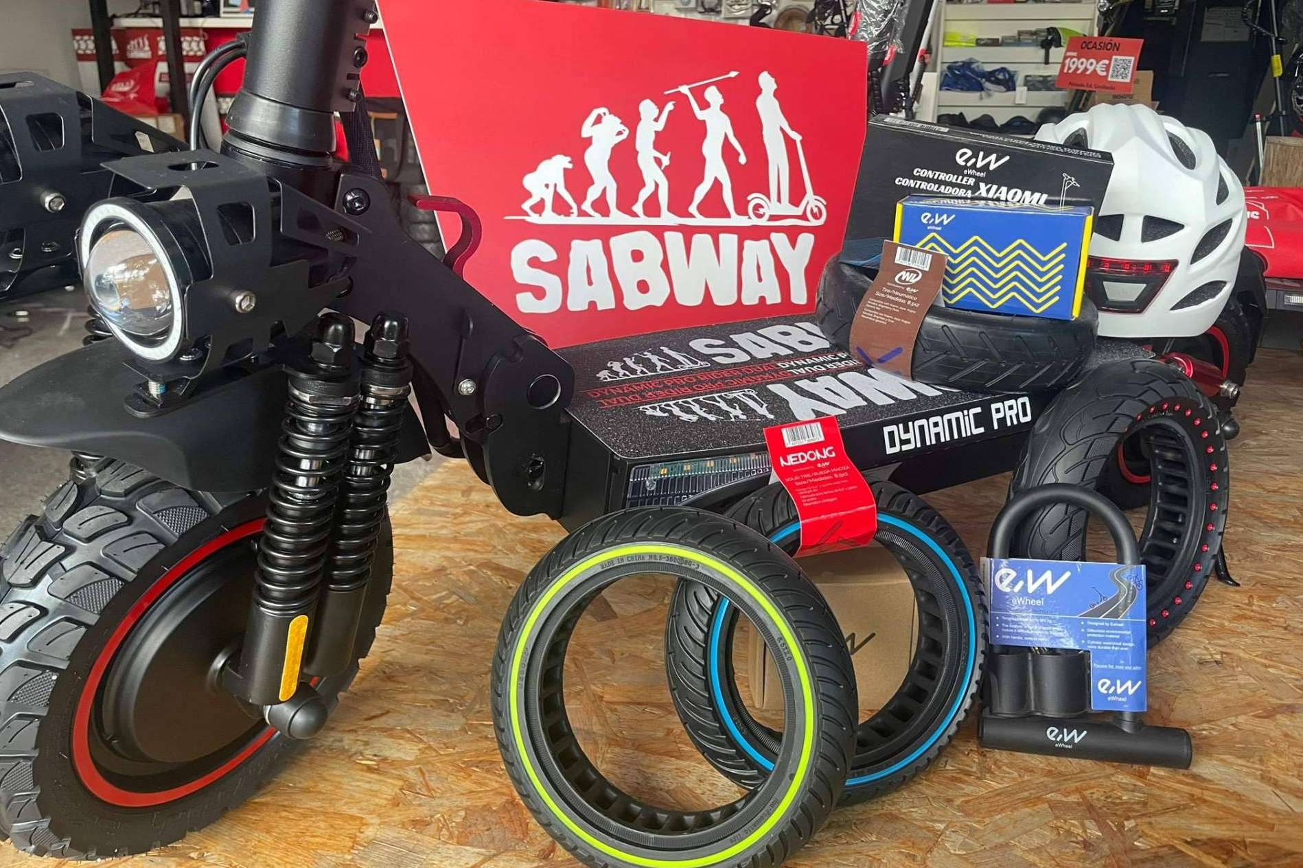 SABWAY y Ewheel Colaboran para ofrecer los mejores recambios y accesorios para patinetes eléctricos en España.