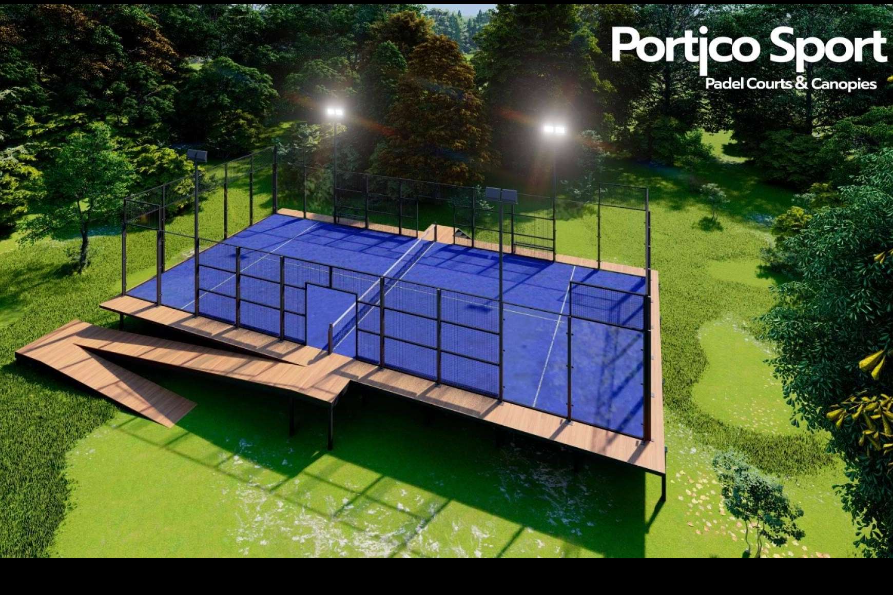 Portico Sport ofrece soluciones innovadoras de pádel como la plataforma elevada y las pistas móviles