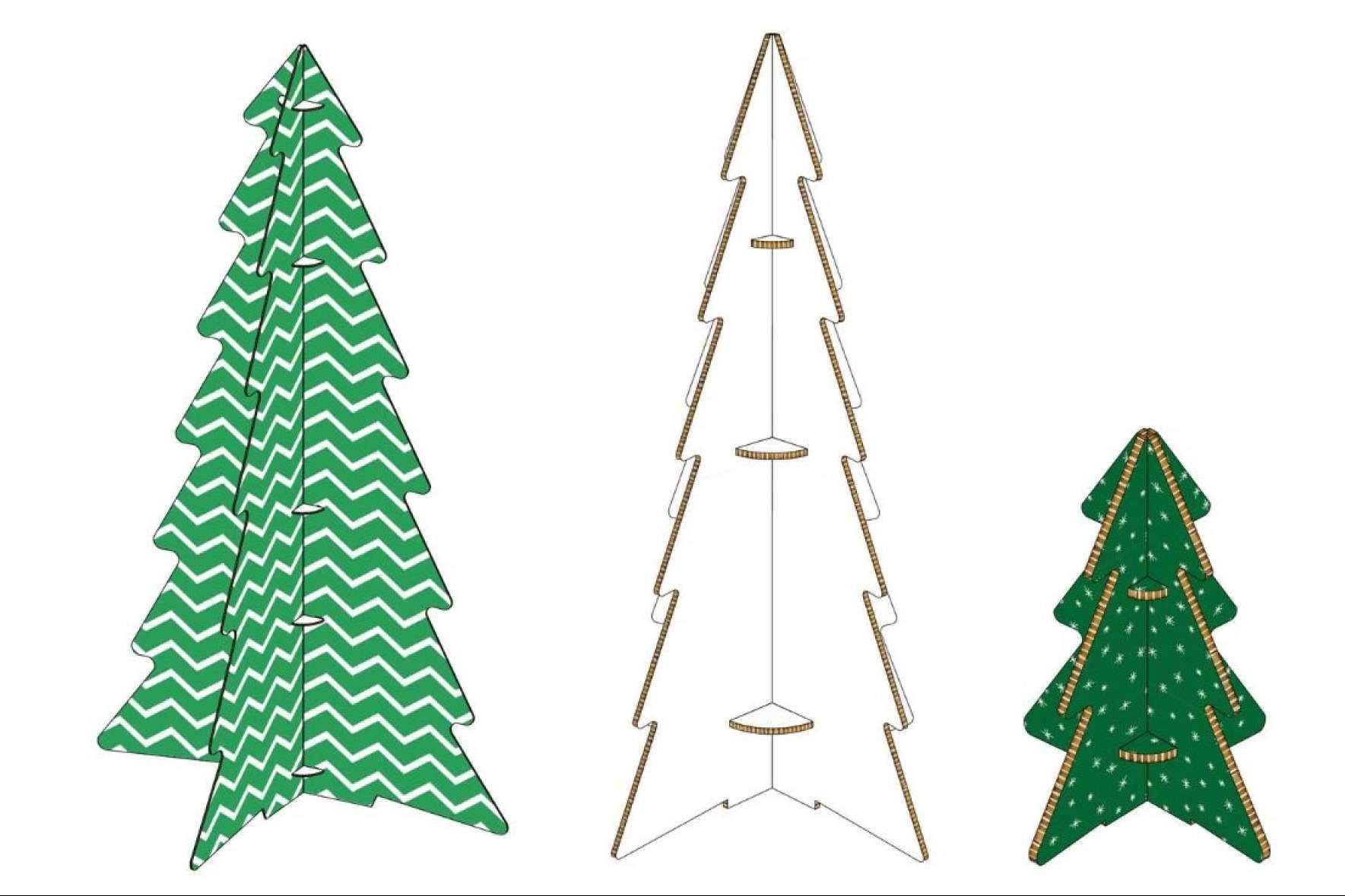Navidad sostenible, Jumboprinters ofrece árboles de cartón personalizados, fabricados con materiales ecológicos