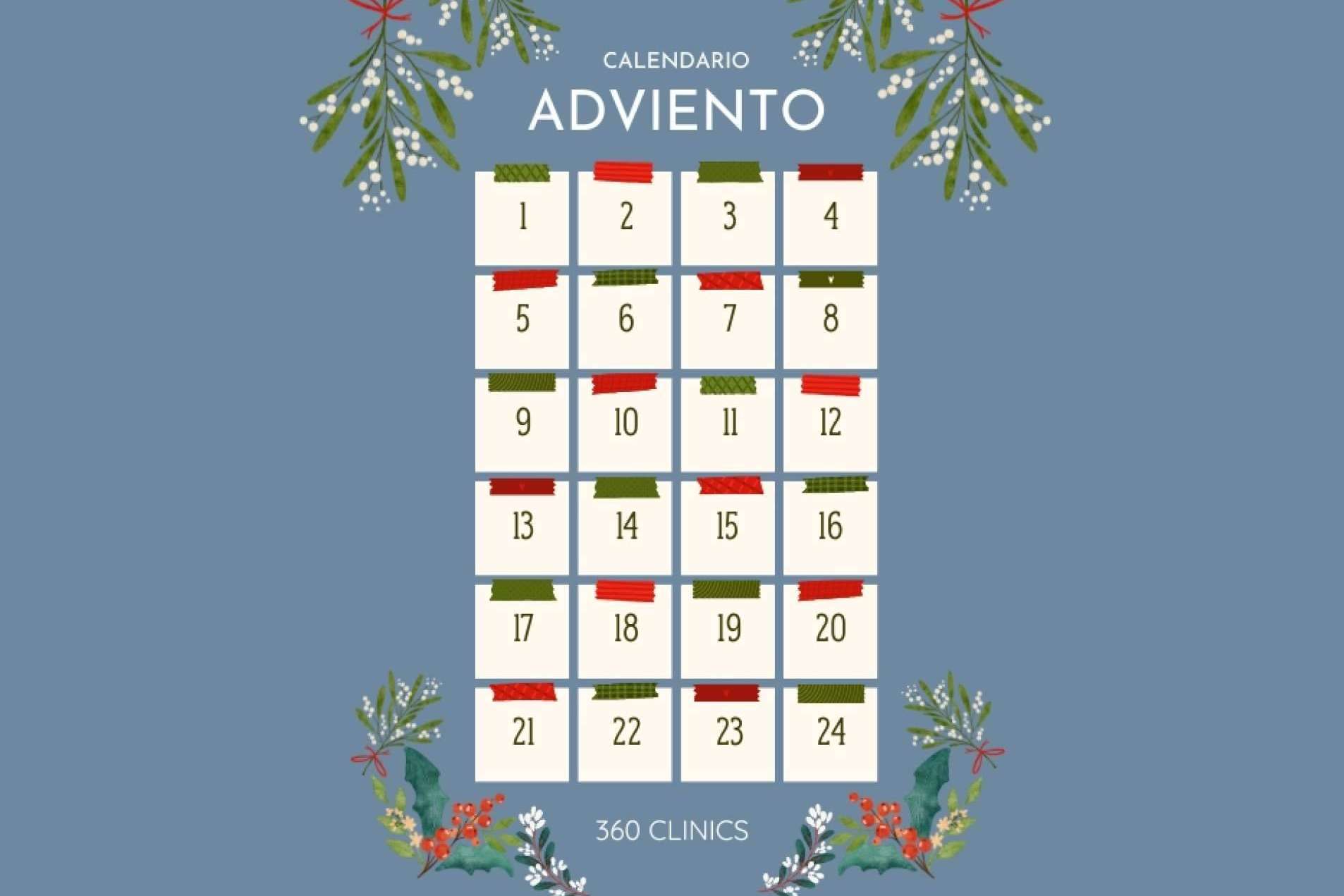 Calendario de Adviento de Navidad en 360Clinics con muchos premios