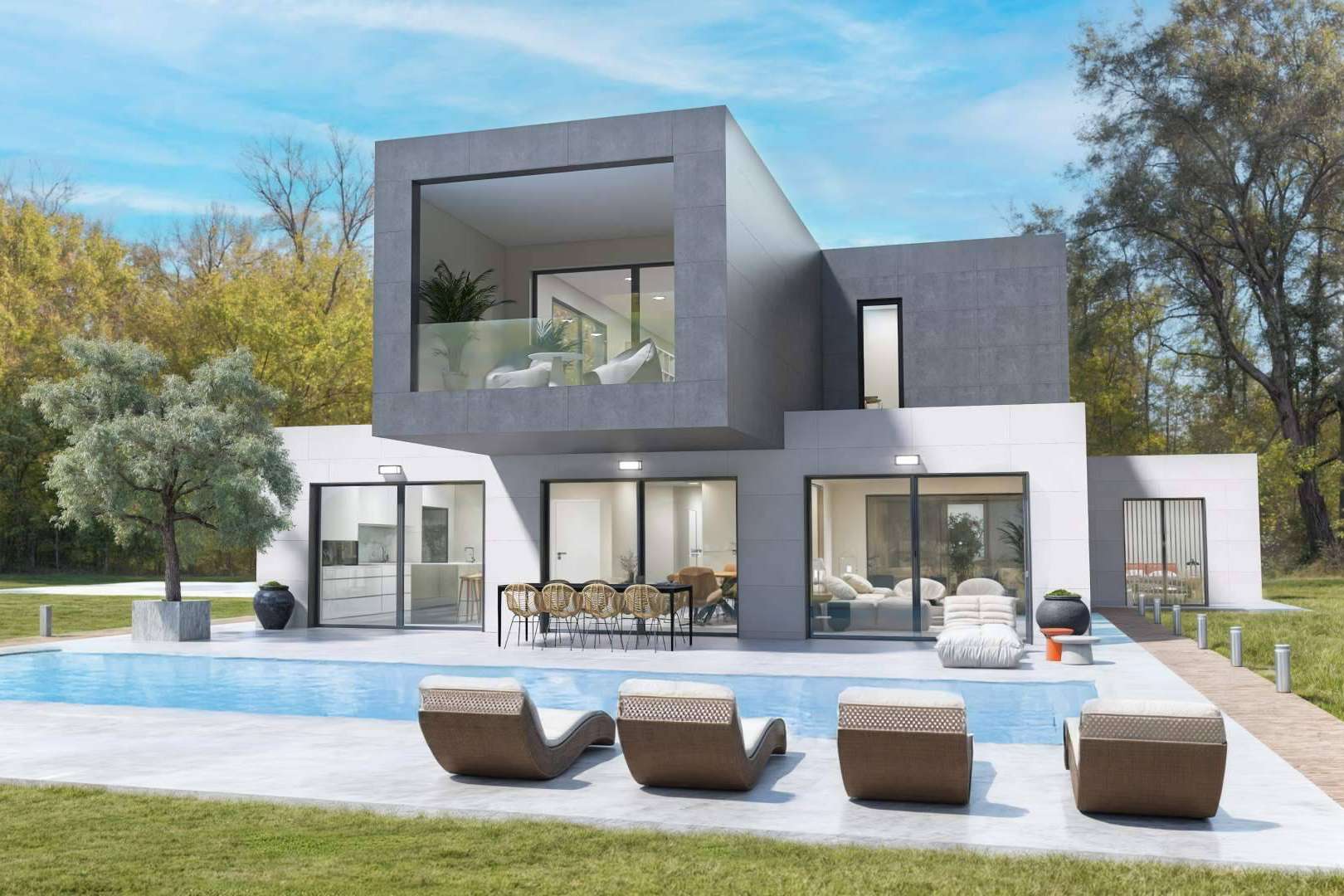 350 m2, cinco dormitorios, precio cerrado y construida en tiempo Récord. Así es la nueva vivienda prefabricada de CUBE