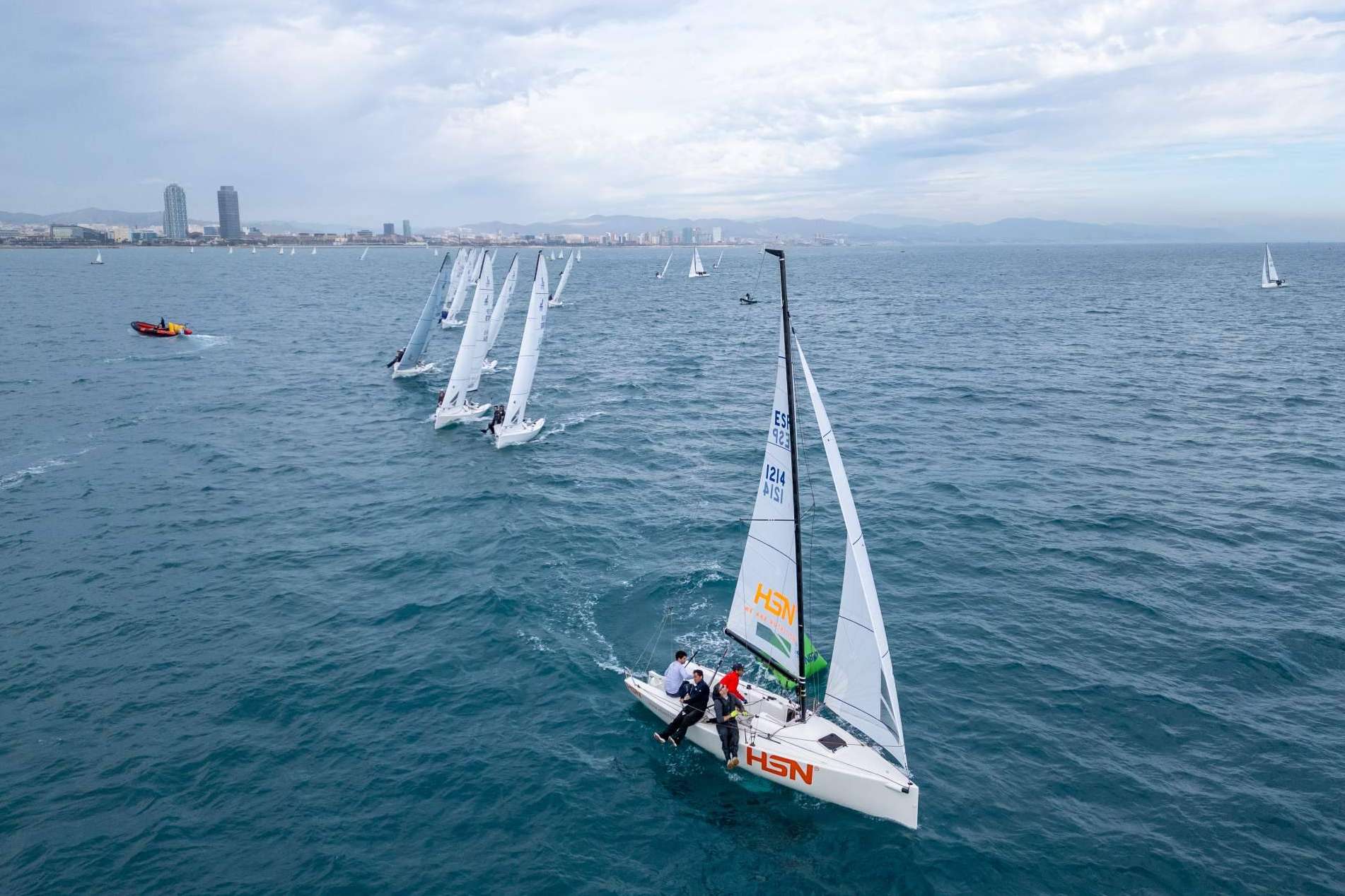 ‘HSN Sailing Team’ vuelve a regatear en las Barcelona Winter Series de J70, tras ganar en enero