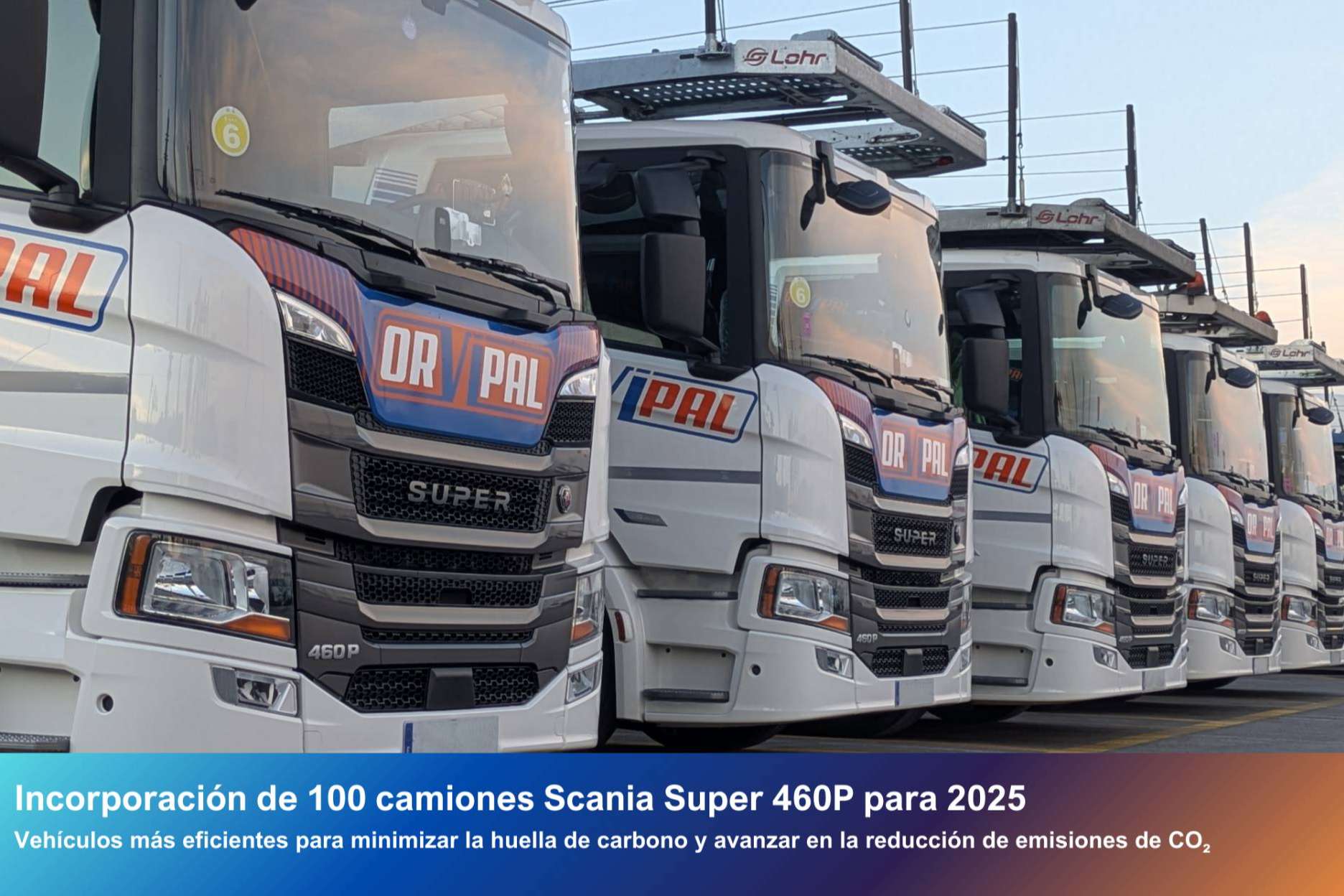 ORVIPAL acelera su expansión; 100 camiones portavehículos para 2025