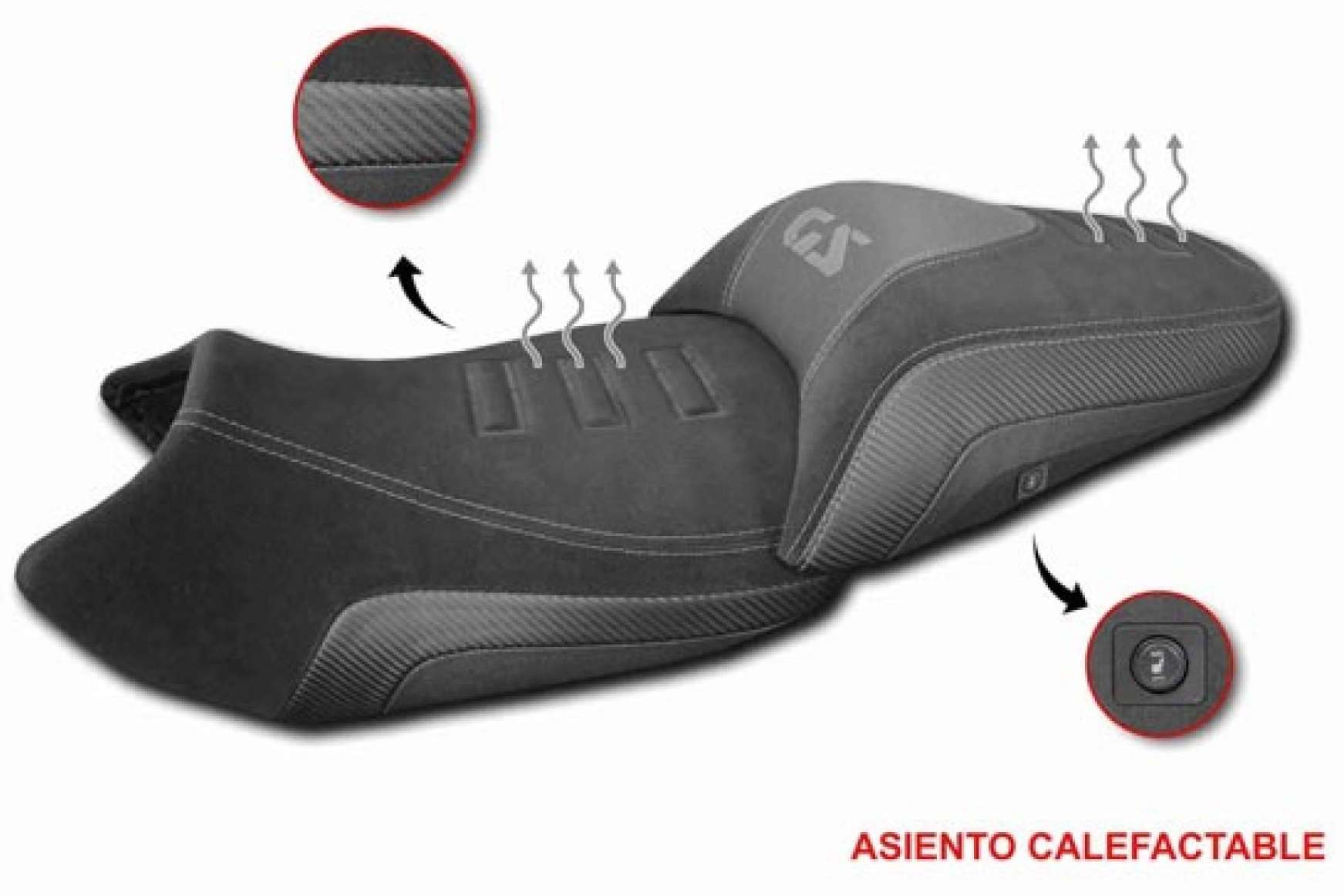 El asiento calefactable de JM-FUNDAS para BMW R 1300 GS combina diseño y ergonomía