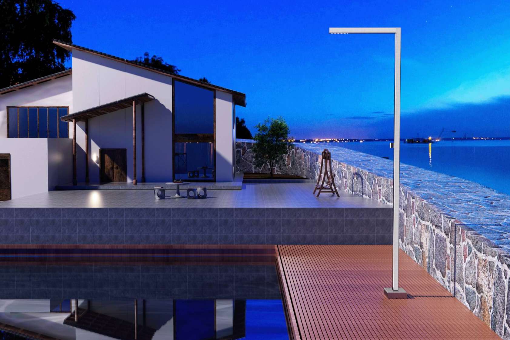 Imex Products impulsa el diseño exterior con su nueva ducha ALABAMA de acero inoxidable para espacios al aire libre