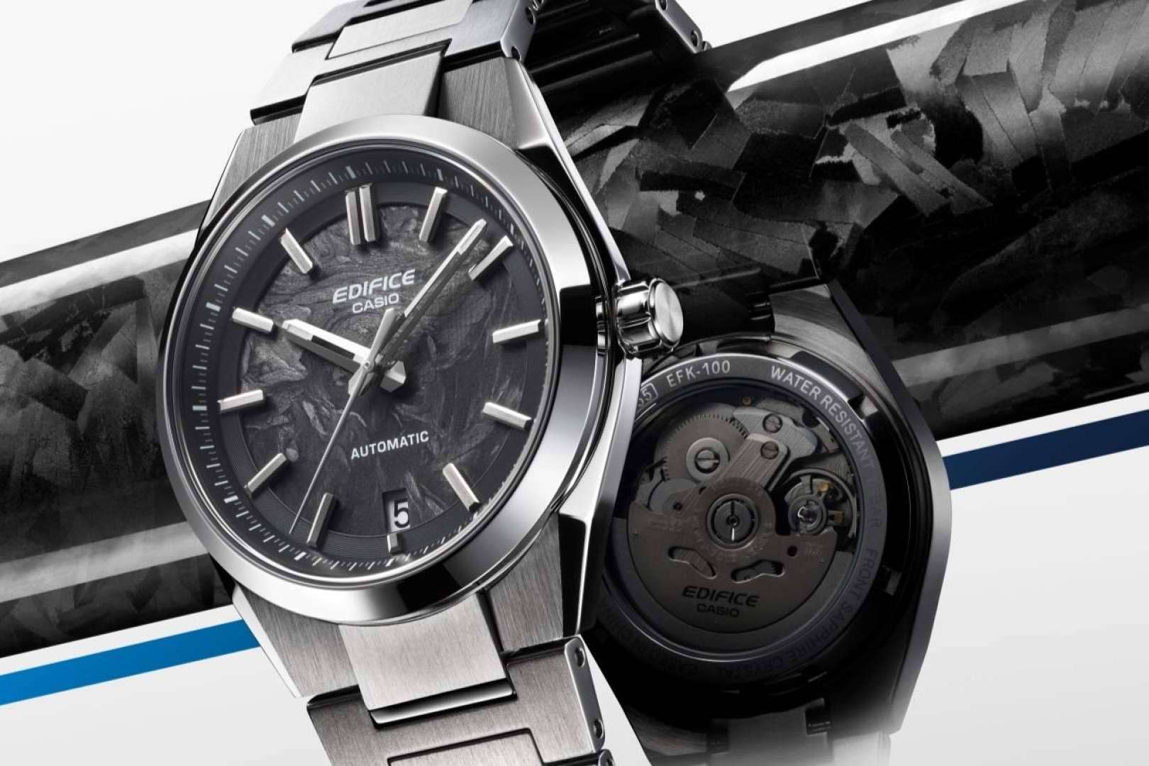 Casio lanza su primer reloj automático; el nuevo EDIFICE con carbono forjado