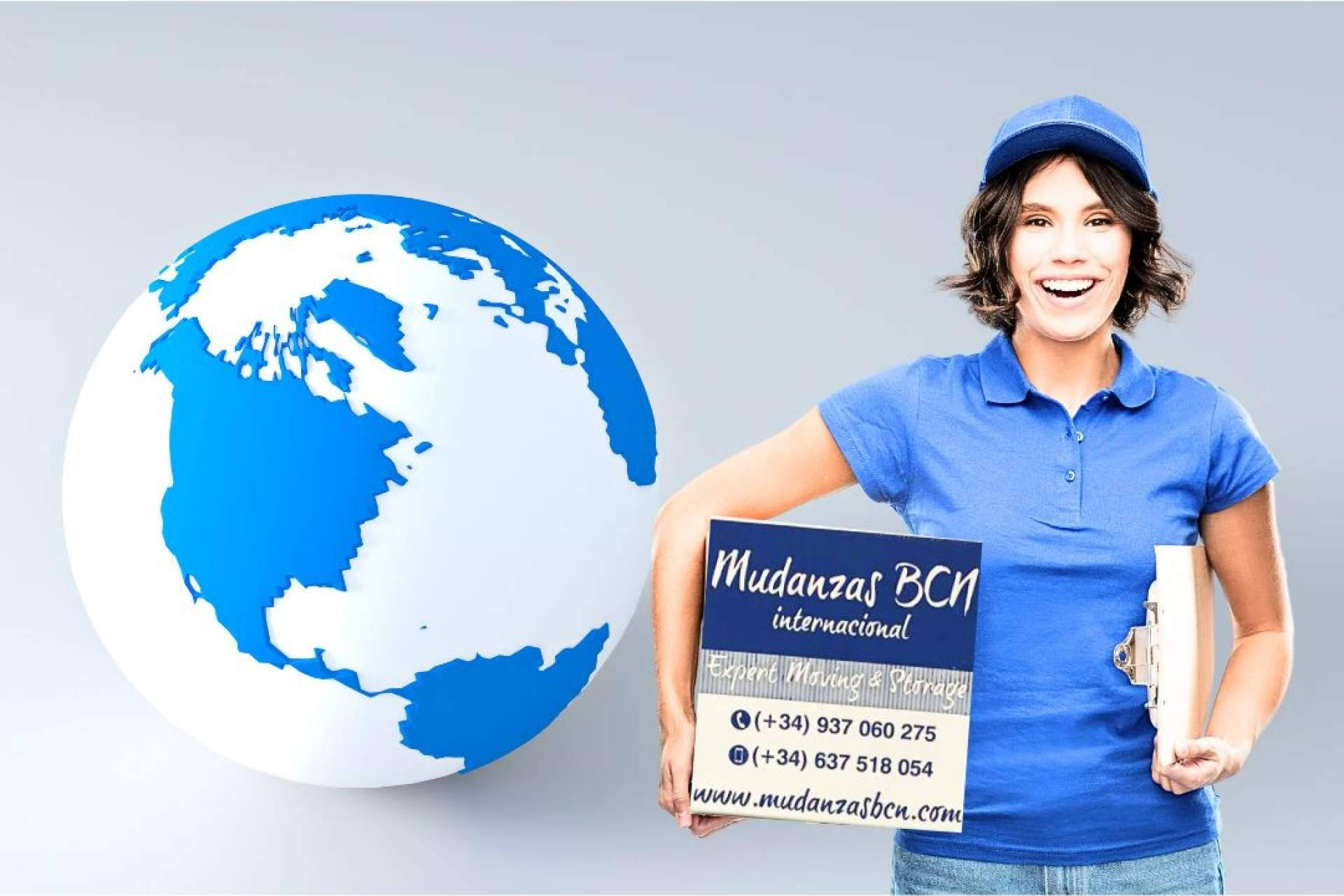 Mudanzas BCN Internacional ofrece servicio de mudanza global con traslado puerta a puerta a cinco continentes