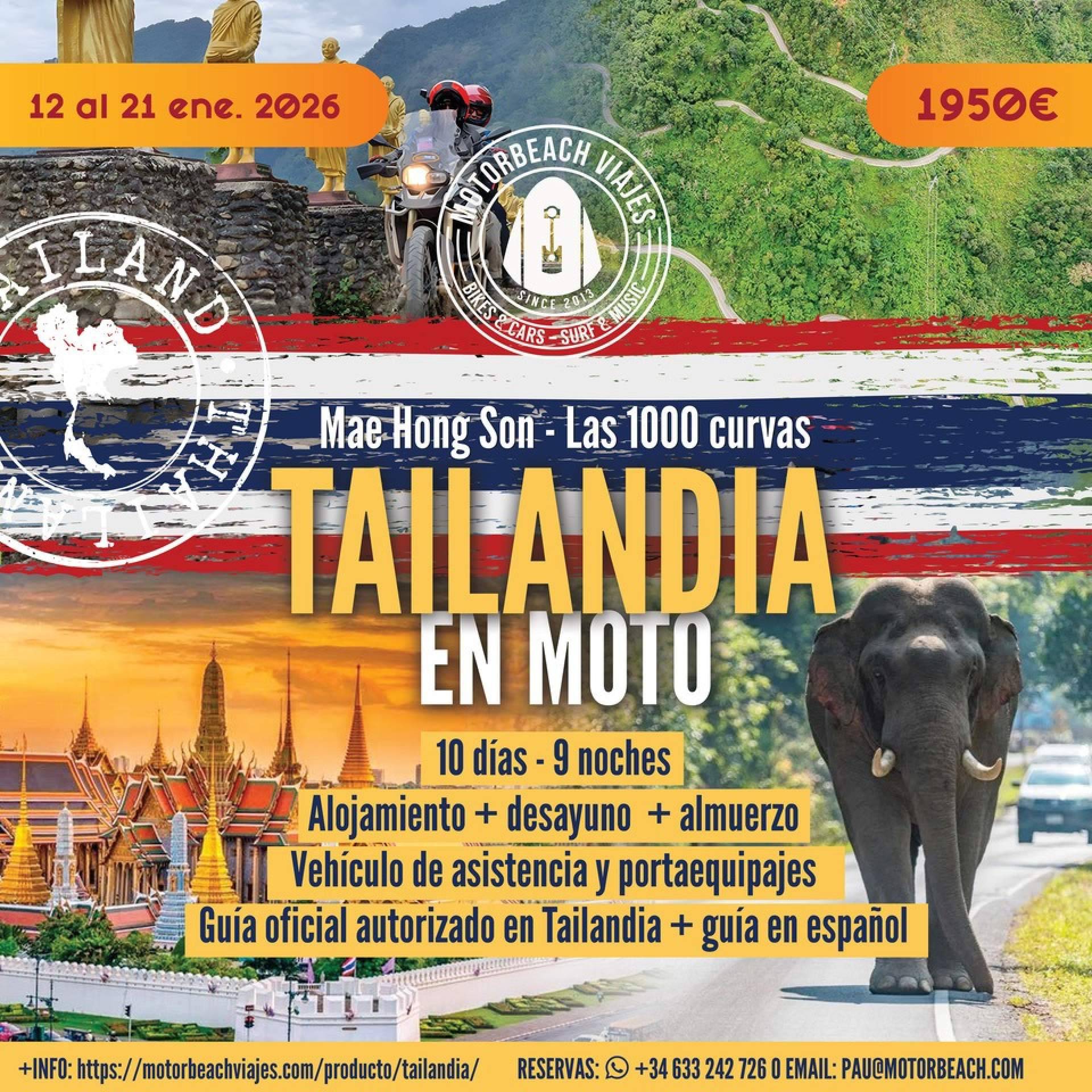 Motorbeach Viajes organiza experiencias únicas; rutas en moto por los destinos más espectaculares del mundo